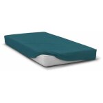 Drap housse - home linge passion - hp72119 - microfibre 82 g - 140 x 190 cm - bonnet 30 cm - bleu canard ...