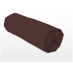 Home linge passion - drap housse uni coton 57 fils chocolat 180x200 cm bonnet 25 cm Home linge passion - drap housse uni coton 57 fils chocolat 180x200 cm bonnet 25 cm
