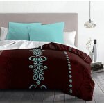 Home linge passion - parure de couette microfibre chocolat 140 x 200 cm - juliette blue