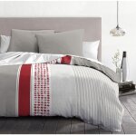 Home linge passion - parure de couette microfibre rouge 220 x 240 cm - mimosa bordeaux Home linge passion - parure de couette microfibre rouge 220 x 240 cm - mimosa bordeaux