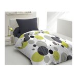 Parure de lit microfibre - home linge passion - bulles de reve - housse 140 x 200 cm + 1 taie d'oreiller ...