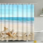 Home rideau de douch, oc�an rideau de douche, imperm�able et anti - moisissure mer plage imprim� (w 120 ...