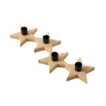 Bougeoir en forme d'toiles, bois de caoutchouc.