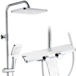 Homelive - colonne de douche thermostatique 38°c , kit de douche 3 fonctions avec sortie en cascade, ... Homelive - colonne de douche thermostatique 38°c , kit de douche 3 fonctions avec sortie en cascade, ...