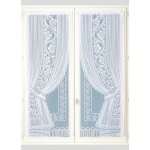 Paire de petits voilages ' - effet double voilages' blanc 60x120 cm Paire de petits voilages ' - effet double voilages' blanc 60x120 cm