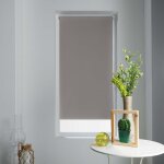 Store enrouleur occultant uni et color taupe 60x180cm
