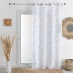 Voilage brod de pampas beige 140x240 cm