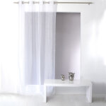 Voilage  oeillets 140x240 cm sablutheo voile sabl coloris blanc