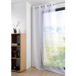 Voilage classique et grande largeur blanc 140x240 cm Voilage classique et grande largeur blanc 140x240 cm