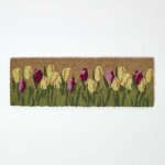Homescapes - paillasson coco antid�rapant tulipes, 75 x 25 cm