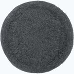 Homescapes tapis de bain rond en coton, 80 cm ? gris