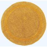 Tapis de bain rond en coton, 80 cm ? jaune moutarde - homescapes Tapis de bain rond en coton, 80 cm ? jaune moutarde - homescapes