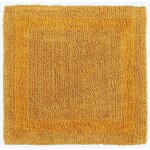 Tapis de douche en coton, 50 x 50 cm ? jaune moutarde - homescapes