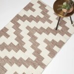 Homescapes - tapis kilim en coton marron et beige malina, 90 x 150 cm