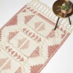 Homescapes - tapis kilim en laine rose satara, 120 x 170 cm