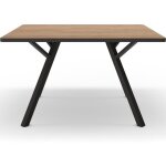 Homifab - table � manger carr�e effet ch�ne 136 cm - brann
