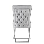 Homy france - lot de 4 chaises gabrielle gris - gris