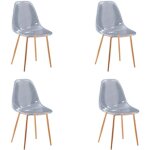 Homy france - lot de 4 chaises scandinave invisible pieds gold
