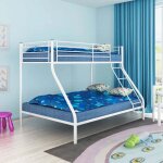 Homy france - pack lit superpos 3 places bab 2 + 1n 140 x190 et 90 x 190 cm noir + matelas + sommiers ...
