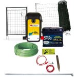 Kit clôture mobile volailles filet 50m poste mixte premium Kit clôture mobile volailles filet 50m poste mixte premium