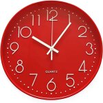 Horloge 30cm murale ronde silencieuse moderne horloge murale � quartz sans tic - tac pour chambre � coucher ...