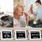 Horloge calendrier num�rique lcd 7' avec date, horloge calendrier avec date, jour et heure horloge alzheimer ...