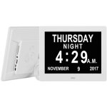 Horloge calendrier num�rique monobloc 7' avec date et heure, horloge alzheimer pour parents, rappel de ...