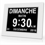 Ikodm - horloge calendrier numrique one piece 7 pouces avec date et heure, horloge alzheimer pour parents, ...