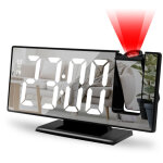 Horloge digitale chambre avec projecteur, affichage 12 / 24h luminosit� r�glable