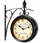 Horloge de gare � double face 29 x 9, 5 x 32, 5 cm montre murale � quartz retro vintage 2 cadrans ambiance ...