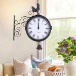 Horloge de gare r�tro - r�sistante aux intemp�ries - double face - r�sistante aux intemp�ries - pour ...