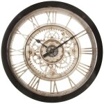 Horloge murale m�ca 61cm noir atmosphera