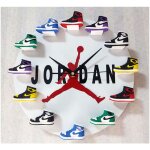 Horloge murale 3d crative aj jordan flyers - horloge murale moderne et chic  quartz et pile silencieuse ...