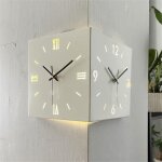 Horloge murale d'angle, horloge murale d'angle num�rique, horloge murale led pour le salon, facile � ...