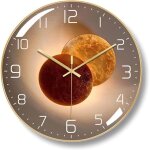 Horloge murale art d�co 30cm en m�tal moderne - silencieuse - pour salon, chambre, bureau, salle d'�tude ...