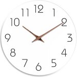 Horloge murale en bois mdf sans tic - tac silencieux moderne 30 cm � quartz grande horloge murale � piles ...