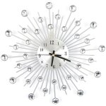 Horloge murale bricolage 3d, horloges murales d�cor�es � la main avec diamant et perle de cristal, horloge ...