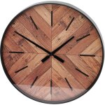Horloge murale avec un cadran imitant le bois sous verre,  51 cm