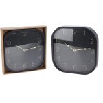 Horloge murale carrée décorative noire minimaliste 30 cm Horloge murale carrée décorative noire minimaliste 30 cm