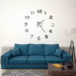 Horloge murale, d�coration murale, pendule murale 3d design moderne 100 cm xxl argent� vdvm183384 maisonchic ...