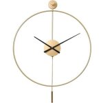 Horloge murale d�corative classique de grande taille avec pendule, horloge murale moderne en m�tal silencieuse ...