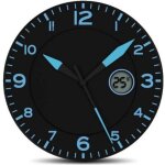 Horloge murale design moderne - pendule avec ecran temp�rature digitale - convient pour la cuisine, bureau, ...