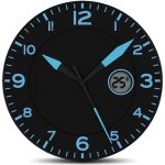 Horloge murale design moderne - pendule avec ecran temp�rature digitale - convient pour la cuisine, bureau, ...