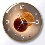 Horloge murale design moderne silencieuse, horloge murale mute silencieuse pendule murale pour la chambre ...