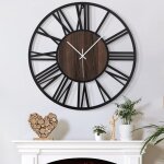 Horloge murale au design r�tro moderne, grande horloge murale silencieuse de 50 cm / 20 pouces pour salon, ...