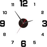 Horloge murale diy 40 cm, horloge murale digitale moderne avec mouvement silencieux, design 3d en acrylique, ...