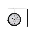 Horloge murale double face en m�tal noir 30, 5x9, 5x28 cm