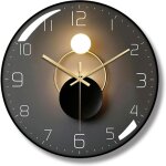 Horloge murale ergocar, horloge murale art d�co avec lumi�re et ombre, horloge murale moderne en m�tal ...