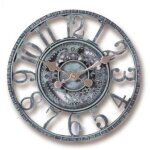 Horloge murale d'ext�rieur, 30cm �tanche horloge de jardin, horloges de d�cor r�tro pour la maison la ...