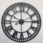 Horloge murale gante rtro black diamond 80 cm - 1 pice - noir